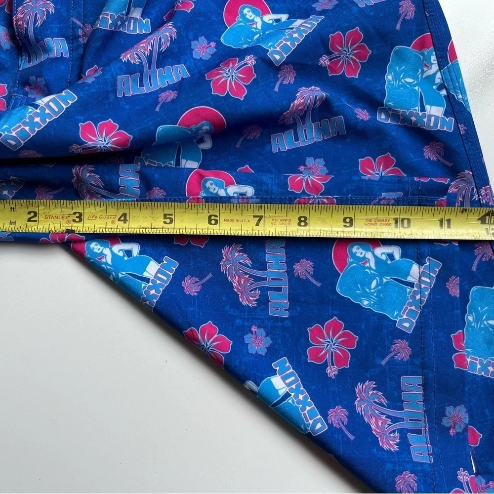 DIXXON Blue and Pink Floral stay loose boardShorts